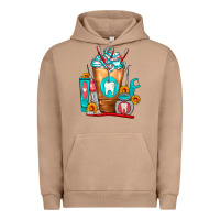 Pigment Burro Dentist Cold Drink Frappe Urban Hoodie - FaDigitalArtStudio