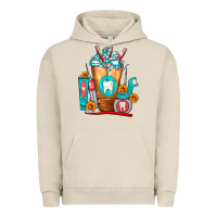 Pigment French Oak Dentist Cold Drink Frappe Urban Hoodie - FaDigitalArtStudio