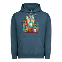Pigment Midnight Navy Dentist Cold Drink Frappe Urban Hoodie - FaDigitalArtStudio