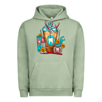 Pigment Oil Green Dentist Cold Drink Frappe Urban Hoodie - FaDigitalArtStudio