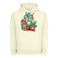 Pigment Pistachio Dentist Cold Drink Frappe Urban Hoodie - FaDigitalArtStudio
