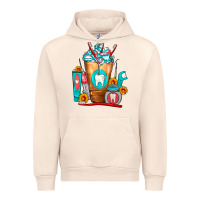 Sandshell Dentist Cold Drink Frappe Urban Hoodie - FaDigitalArtStudio