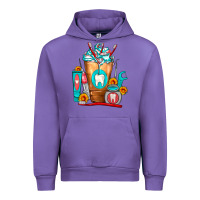 Tulip Dentist Cold Drink Frappe Urban Hoodie - FaDigitalArtStudio