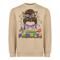 Mushroom bead princess messy bun mardi gras Heavyweight Sweatshirt - MaliasSmallBusiness