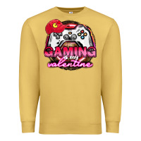 Antique Gold Gaming is my valentine Premium Sweatshirt - HowdyJamesFarm