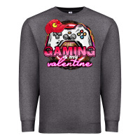Charcoal Heather Gaming is my valentine Premium Sweatshirt - HowdyJamesFarm