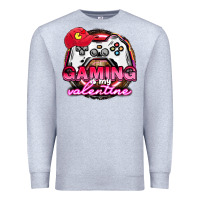 Heather Grey Gaming is my valentine Premium Sweatshirt - HowdyJamesFarm