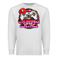 Oatmeal Heather Gaming is my valentine Premium Sweatshirt - HowdyJamesFarm