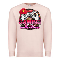 Pale Pink Gaming is my valentine Premium Sweatshirt - HowdyJamesFarm