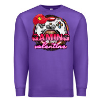 Purple Gaming is my valentine Premium Sweatshirt - HowdyJamesFarm