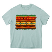 Bullskull Thunderbird Aztec Pattern Warm Colors Heavy Core Tee | Teevron