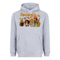 Heather Grey Thankful afro gnome Heavyweight Hoodie - NancyCooperArtShop