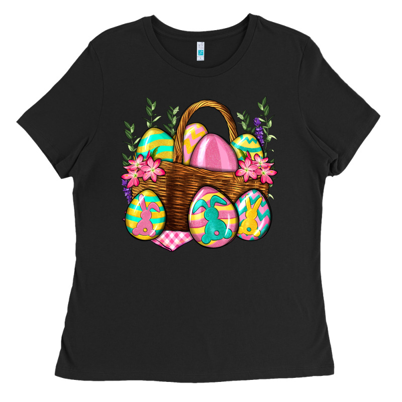 Easter Eggs With Basket Easter Day Ladies Tee by Neo Western | Teevron