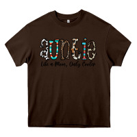 Chocolate Brown auntie  like a mom, only cooler Heavy Core Tee - CowhideDigitalArt
