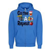 True Royal coffee teach repeat Zipper Hoodie - BarkalooDesign