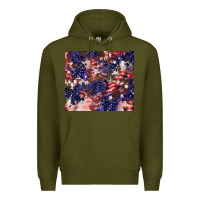 Army Green American flag sparkly  tumbler Premium Hoodie - HowdyJamesFarm