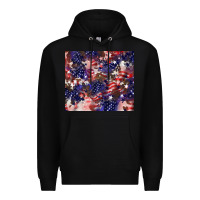 Black American flag sparkly  tumbler Premium Hoodie - HowdyJamesFarm