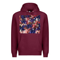 Burgundy American flag sparkly  tumbler Premium Hoodie - HowdyJamesFarm