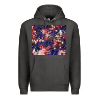 Charcoal Heather American flag sparkly  tumbler Premium Hoodie - HowdyJamesFarm