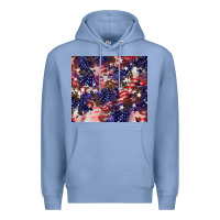 Colony Blue American flag sparkly  tumbler Premium Hoodie - HowdyJamesFarm