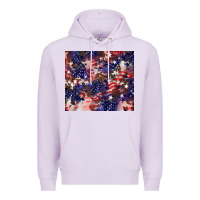 Lilac American flag sparkly  tumbler Premium Hoodie - HowdyJamesFarm