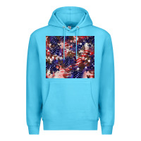 Ocean Blue American flag sparkly  tumbler Premium Hoodie - HowdyJamesFarm
