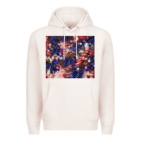 Pale Pink American flag sparkly  tumbler Premium Hoodie - HowdyJamesFarm