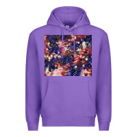 Purple American flag sparkly  tumbler Premium Hoodie - HowdyJamesFarm