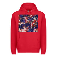 Red American flag sparkly  tumbler Premium Hoodie - HowdyJamesFarm