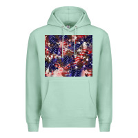 Seafoam American flag sparkly  tumbler Premium Hoodie - HowdyJamesFarm