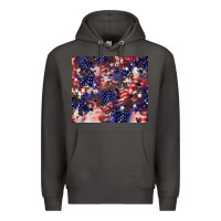 Smoke American flag sparkly  tumbler Premium Hoodie - HowdyJamesFarm