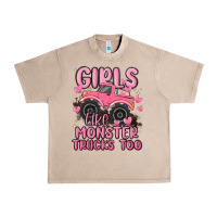 French Oak girls like monster trucks too Urban Heavy Tee - MaliasSmallBusiness
