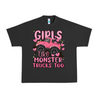 Pigment Black girls like monster trucks too Urban Heavy Tee - MaliasSmallBusiness