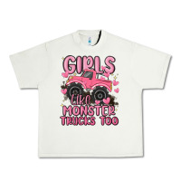 Pistachio girls like monster trucks too Urban Heavy Tee - MaliasSmallBusiness