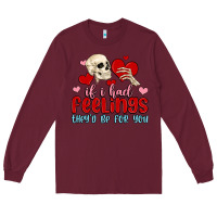 Burgundy if i had feelings they d be for you Long Sleeve Tee - MaliasSmallBusiness