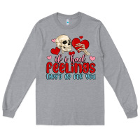 Heather Grey if i had feelings they d be for you Long Sleeve Tee - MaliasSmallBusiness