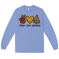 Colony Blue peace love christmas Long Sleeve Tee - JahusDesignShop