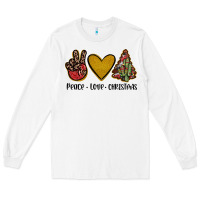 White peace love christmas Long Sleeve Tee - JahusDesignShop