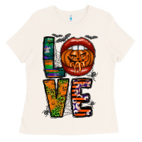 Bone Love Halloween Lips Ladies Tee - CowhideDigitalArt