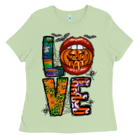 Matcha Love Halloween Lips Ladies Tee - CowhideDigitalArt