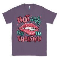 Lavender hot girls go to therapy Classic Tee - MaliasSmallBusiness