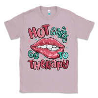 Lilac hot girls go to therapy Classic Tee - MaliasSmallBusiness