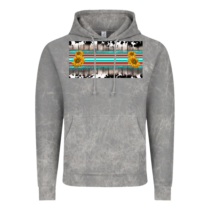 Western Cowhide Serape Sunflower Mama License Plate Vintage Hoodie by BarkalooDesign | Teevron