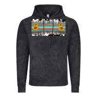 Vintage Black western cowhide serape sunflower mama license plate Vintage Hoodie - BarkalooDesign