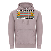 Vintage Zinc western cowhide serape sunflower mama license plate Vintage Hoodie - BarkalooDesign