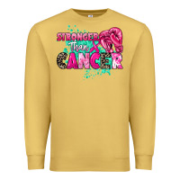 Antique Gold Stronger than Cancer Premium Sweatshirt - HowdyJamesFarm