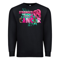 Black Stronger than Cancer Premium Sweatshirt - HowdyJamesFarm