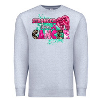 Heather Grey Stronger than Cancer Premium Sweatshirt - HowdyJamesFarm