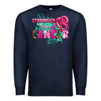 Navy Stronger than Cancer Premium Sweatshirt - HowdyJamesFarm