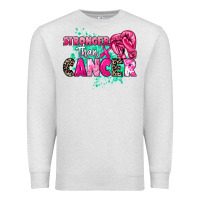Oatmeal Heather Stronger than Cancer Premium Sweatshirt - HowdyJamesFarm